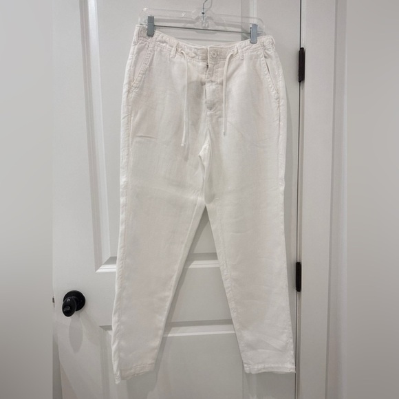 Benson White 100% Linen Relaxed Fit Drawstring Pants
- Size Small - Picture 2 of 14